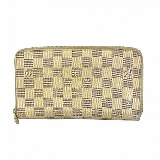 Louis Vuitton Damier Azure Zippy Organizer N60012 White Women's