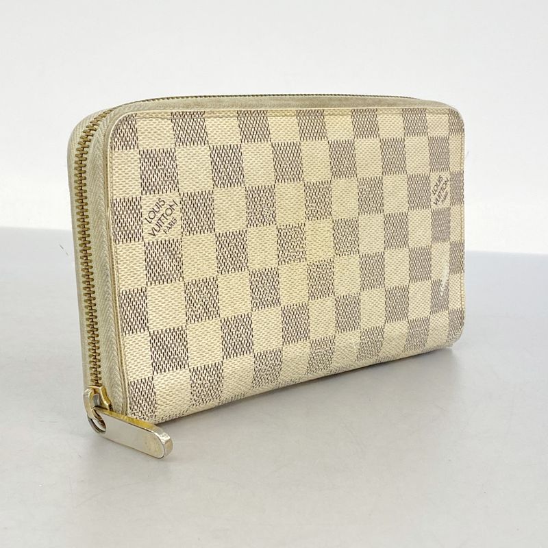 Louis Vuitton Damier Azure Zippy Organizer N60012 White Women's