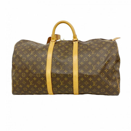 Louis Vuitton Boston Bag Monogram Keepall 55 M41424 Brown Men Women Unisex