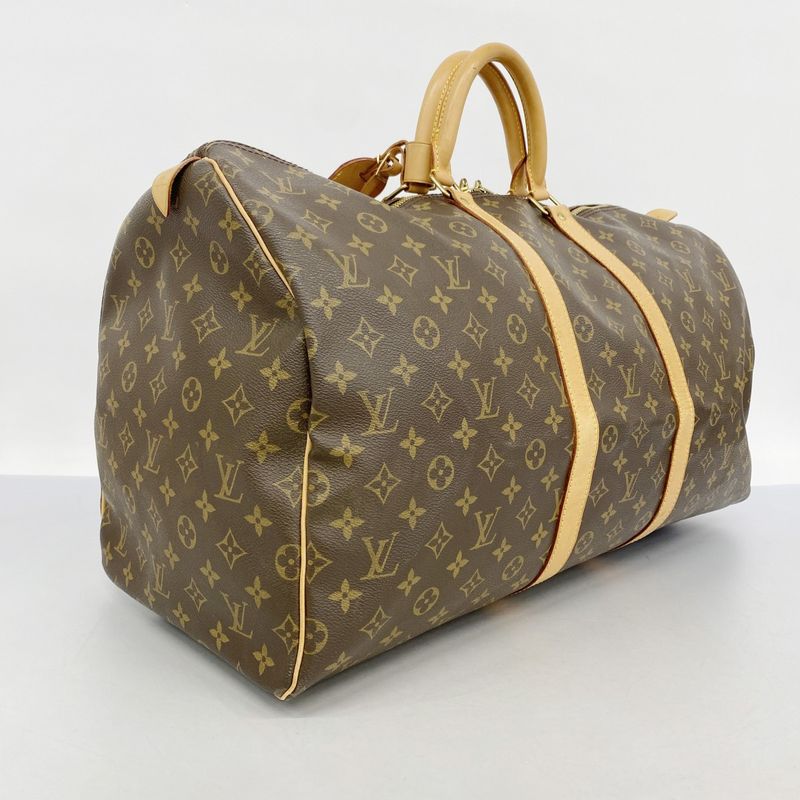 Louis Vuitton Boston Bag Monogram Keepall 55 M41424 Brown Men Women Unisex