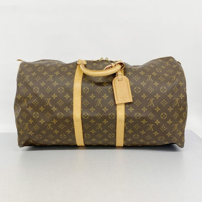 Louis Vuitton Boston Bag Monogram Keepall 55 M41424 Brown Men Women Unisex