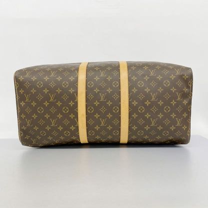 Louis Vuitton Boston Bag Monogram Keepall 55 M41424 Brown Men Women Unisex