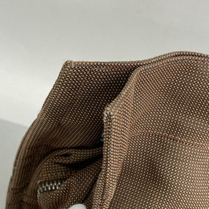 Hermes Tote Bag Her Line MM Canvas Brown Silver Hardware Men Women Unisex