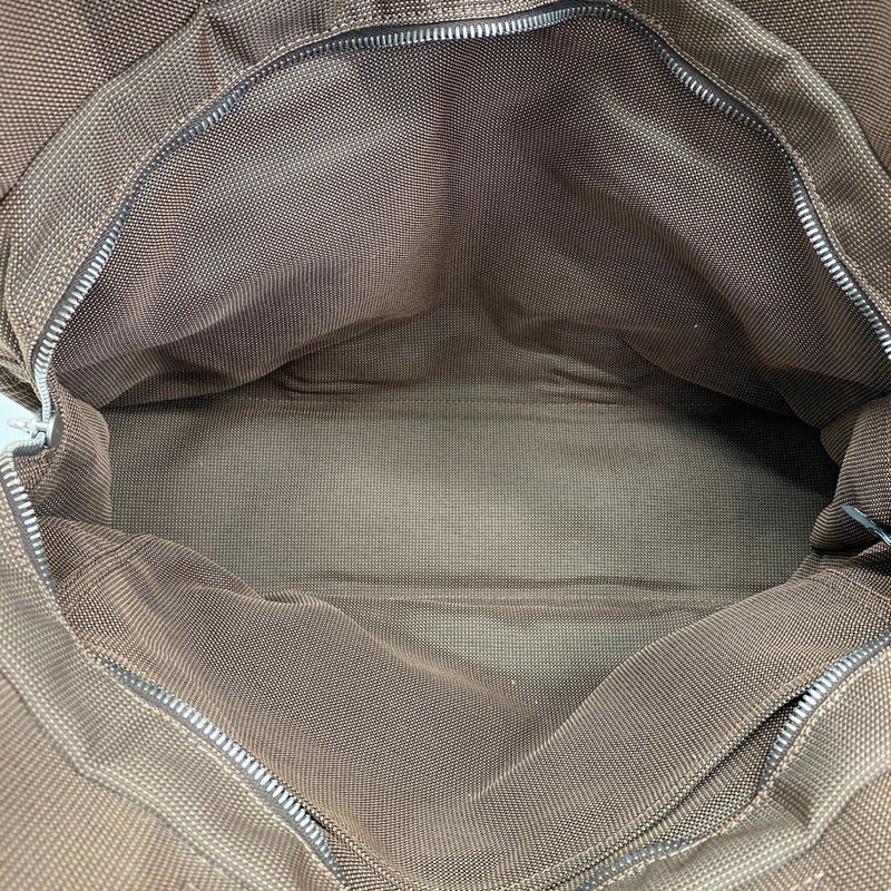 Hermes Tote Bag Her Line MM Canvas Brown Silver Hardware Men Women Unisex