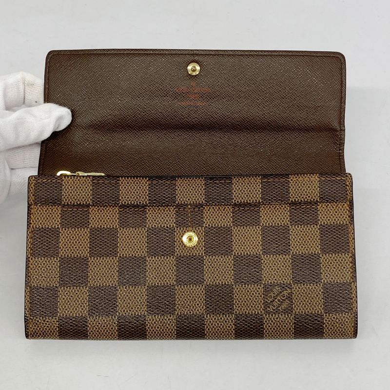 Louis Vuitton Long Wallet Damier Pochette Portmonnais Cles Di N61724 Ebène
