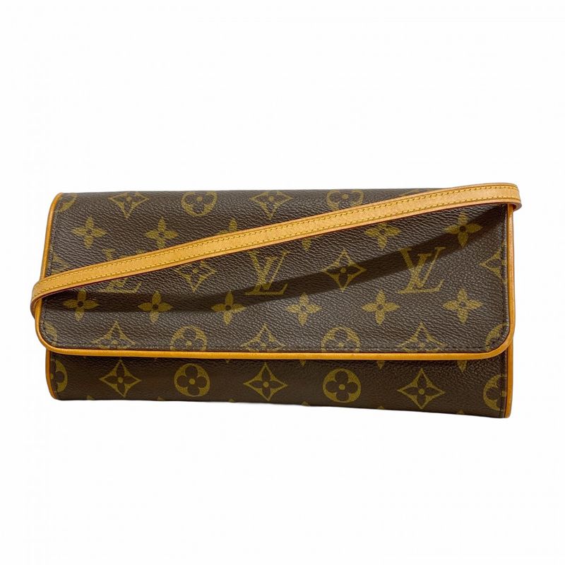 Louis Vuitton Shoulder Bag Monogram Pochette Twin GM M51852 Brown Ladies