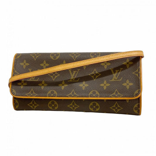 Louis Vuitton Shoulder Bag Monogram Pochette Twin GM M51852 Brown Ladies
