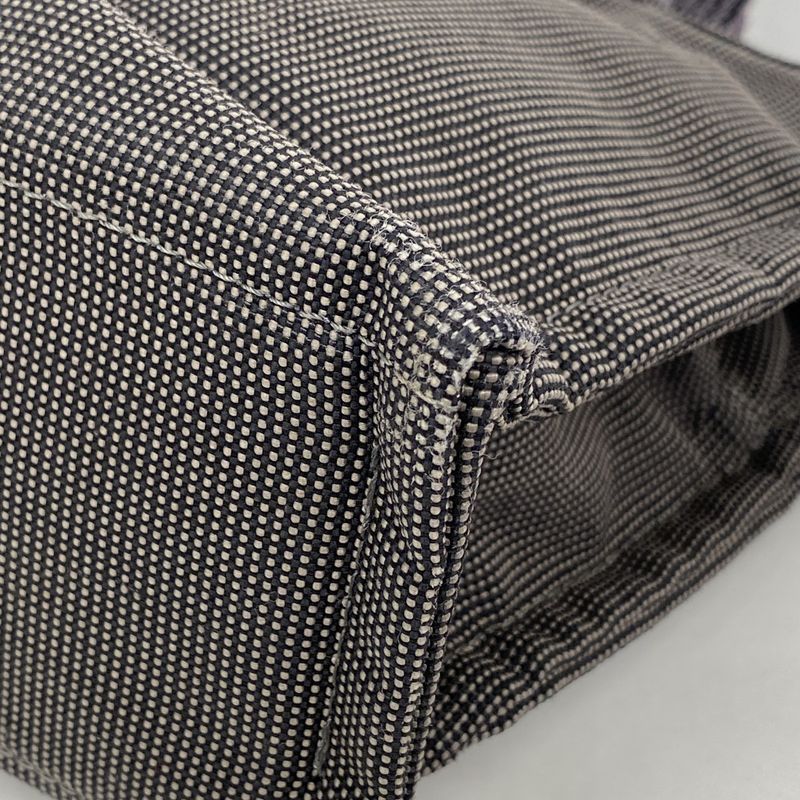 Hermes Handbag Her Line PM Canvas Gray Silver Hardware Women