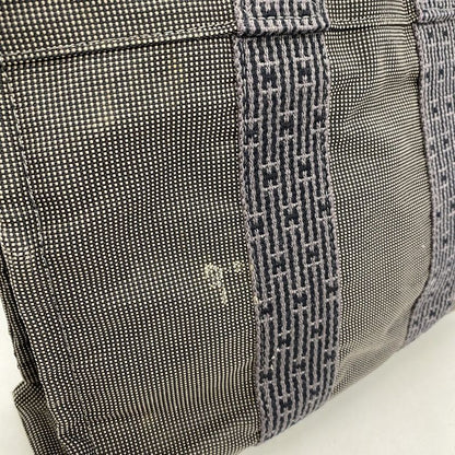 Hermes Handbag Her Line PM Canvas Gray Silver Hardware Women