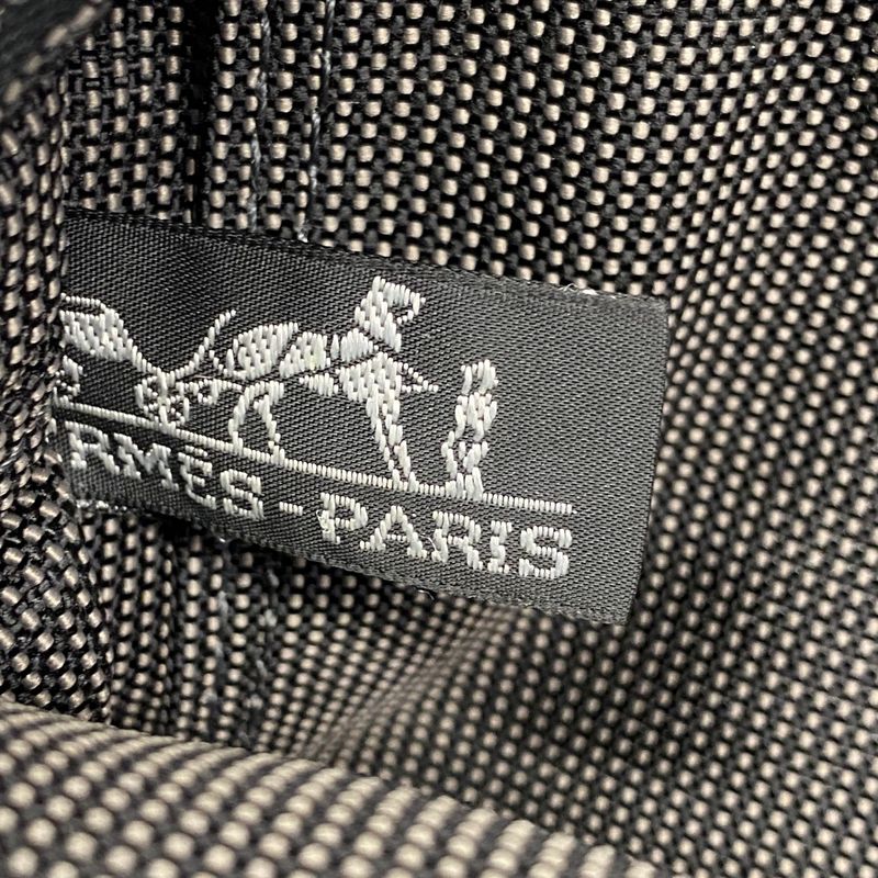 Hermes Handbag Her Line PM Canvas Gray Silver Hardware Women