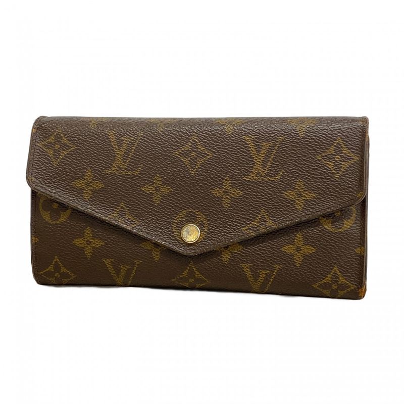 Louis Vuitton Long Wallet Monogram Portefeuille Sarah M60531 Brown Ladies
