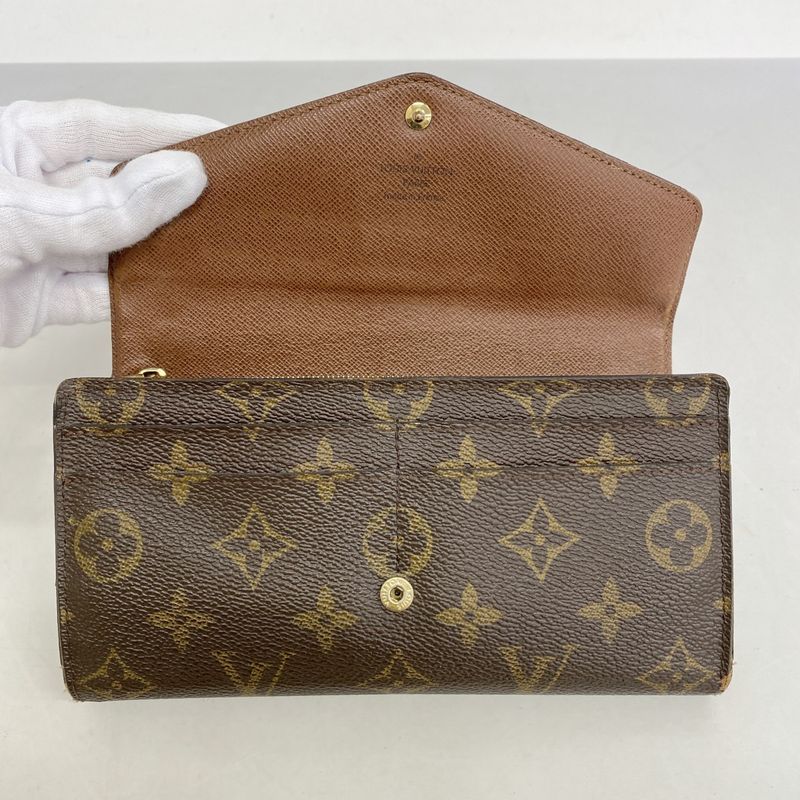 Louis Vuitton Long Wallet Monogram Portefeuille Sarah M60531 Brown Ladies