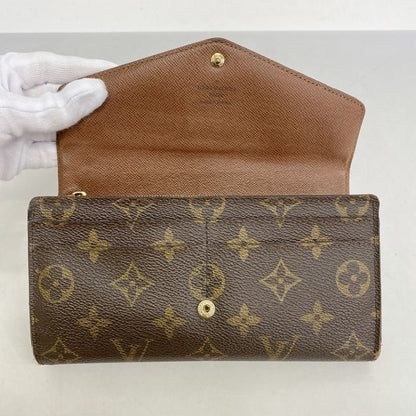 Louis Vuitton Long Wallet Monogram Portefeuille Sarah M60531 Brown Ladies