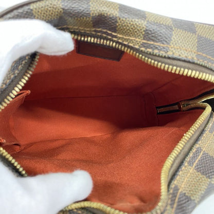 Louis Vuitton Shoulder Bag Damier Olaf PM N41442 Ebene Womens