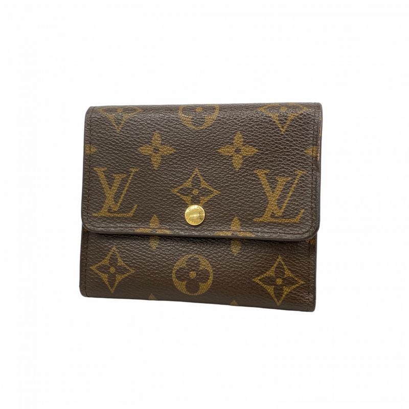 Louis Vuitton Trifold Wallet Monogram Portefeuille Anais M60402 Brown Men Women