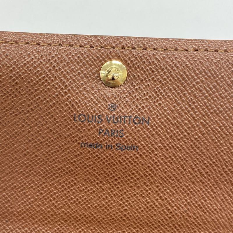 Louis Vuitton Trifold Wallet Monogram Portefeuille Anais M60402 Brown Men Women