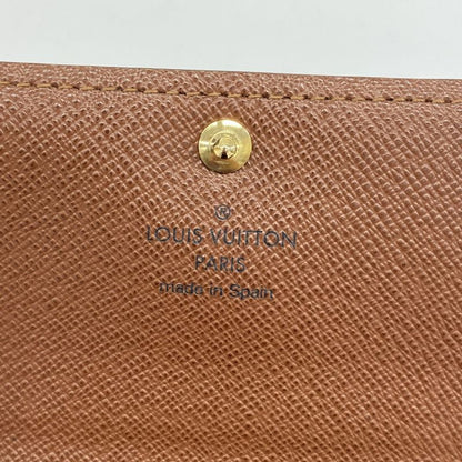 Louis Vuitton Trifold Wallet Monogram Portefeuille Anais M60402 Brown Men Women