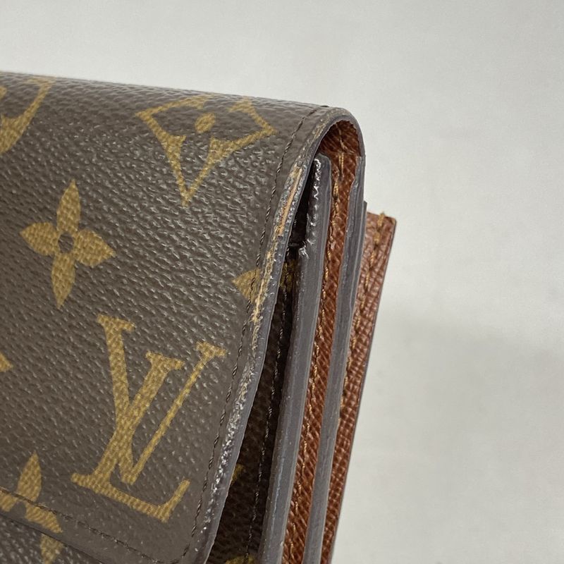 Louis Vuitton Trifold Wallet Monogram Portefeuille Anais M60402 Brown Men Women