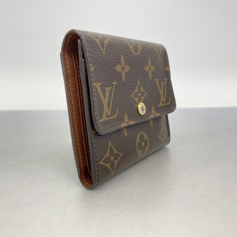 Louis Vuitton Trifold Wallet Monogram Portefeuille Anais M60402 Brown Men Women