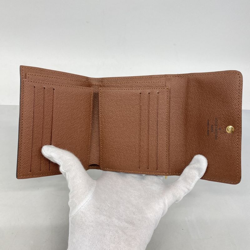 Louis Vuitton Trifold Wallet Monogram Portefeuille Anais M60402 Brown Men Women