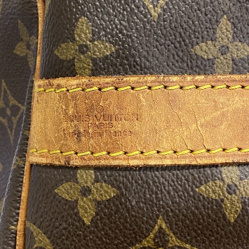 Louis Vuitton Boston Bag Monogram Keepall Bandoliere 60 M41412 Brown Men Women