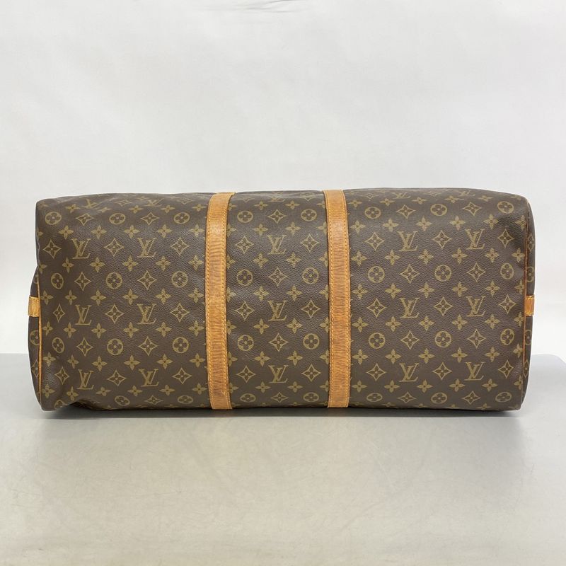 Louis Vuitton Boston Bag Monogram Keepall Bandoliere 60 M41412 Brown Men Women