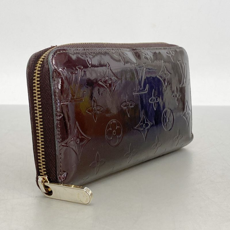 Louis Vuitton Vernis Zippy Wallet M93522 Amarante Women's Long Wallet