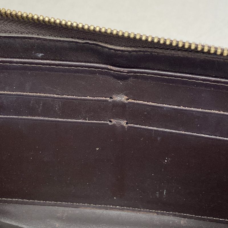 Louis Vuitton Vernis Zippy Wallet M93522 Amarante Women's Long Wallet