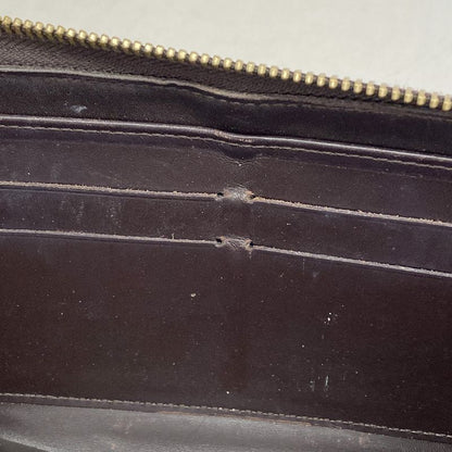 Louis Vuitton Vernis Zippy Wallet M93522 Amarante Women's Long Wallet