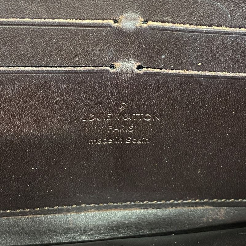Louis Vuitton Vernis Zippy Wallet M93522 Amarante Women's Long Wallet
