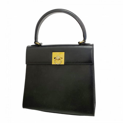 Celine Handbag Leather Black Gold Hardware Women