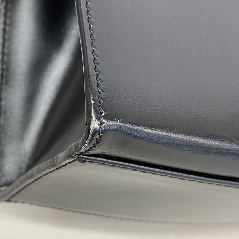 Celine Handbag Leather Black Gold Hardware Women