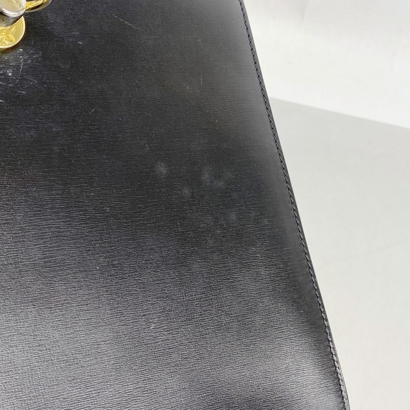 Celine Handbag Leather Black Gold Hardware Women