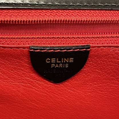Celine Handbag Leather Black Gold Hardware Women