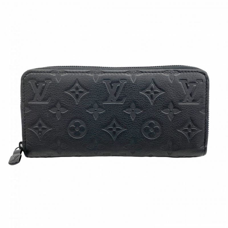 Louis Vuitton Long Wallet Monogram Shadow Zippy Wallet Horizontal M80333 Black