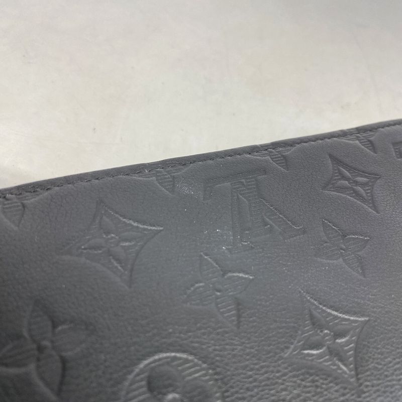Louis Vuitton Long Wallet Monogram Shadow Zippy Wallet Horizontal M80333 Black