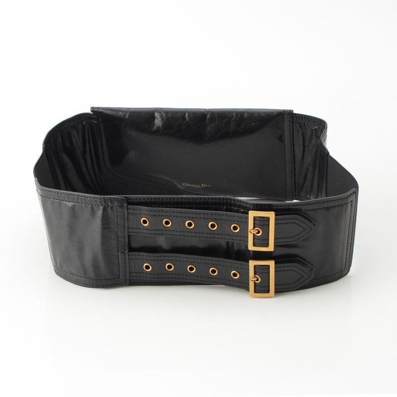 Christian Dior Leather Saddle Belt Body Bag Black