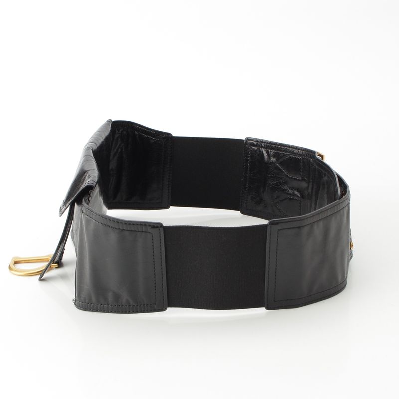 Christian Dior Leather Saddle Belt Body Bag Black
