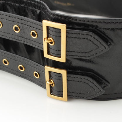Christian Dior Leather Saddle Belt Body Bag Black