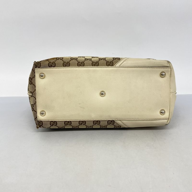 Gucci Tote Bag GG Canvas Interlocking G 169946 Canvas Brown Gold Hardware Women