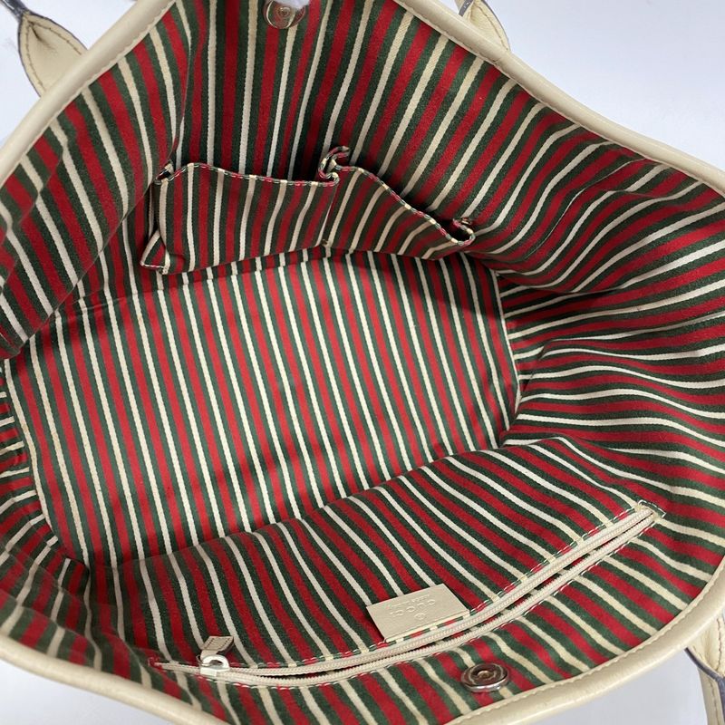 Gucci Tote Bag GG Canvas Interlocking G 169946 Canvas Brown Gold Hardware Women