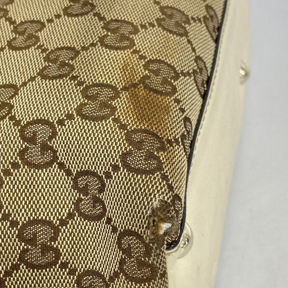 Gucci Tote Bag GG Canvas Interlocking G 169946 Canvas Brown Gold Hardware Women