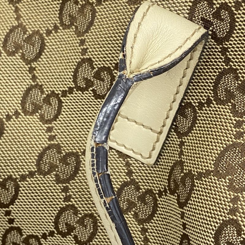 Gucci Tote Bag GG Canvas Interlocking G 169946 Canvas Brown Gold Hardware Women