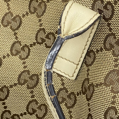 Gucci Tote Bag GG Canvas Interlocking G 169946 Canvas Brown Gold Hardware Women