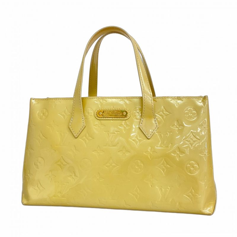 Louis Vuitton Vernis Wilshire PM M91452 Bronze Coraille Women's