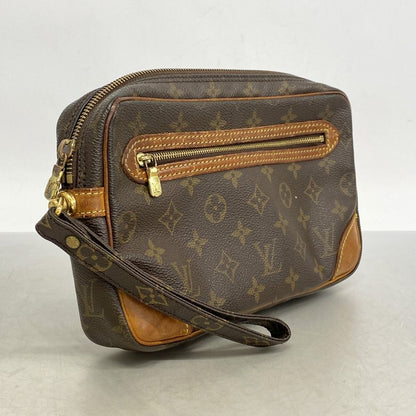 Louis Vuitton Clutch Bag Monogram Marly Dragonne GM M51825 Brown Men's