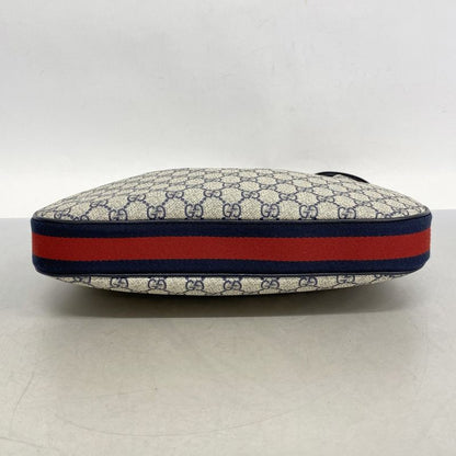 Gucci Shoulder Bag GG Supreme/sherry Line 702823 PVC Navy Silver Hardware Women