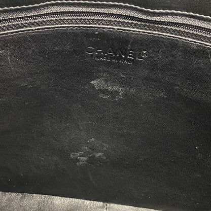 Chanel Tote Bag Chocobar Patent Leather Black Silver Hardware Women