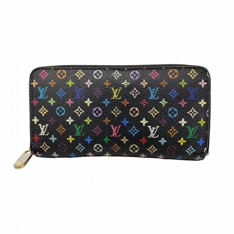 Louis Vuitton Long Wallet Monogram Multicolor Zippy Wallet M60050 Noir Black