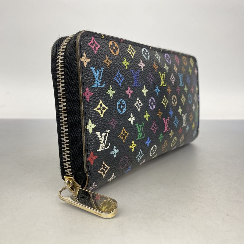 Louis Vuitton Long Wallet Monogram Multicolor Zippy Wallet M60050 Noir Black